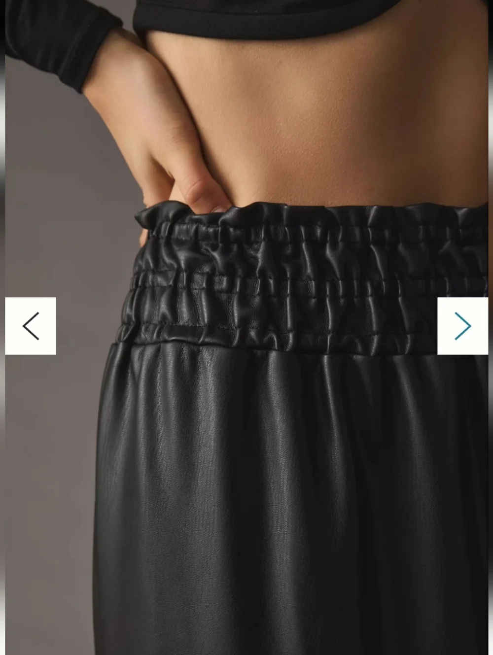 Anthropologie The Somerset Maxi Skirt: Faux Leather Edition Sz M